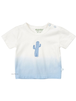 Minymo T-shirt Kim74 EKO vit m kaktus