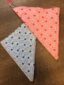Scarf/Bandana blå med nallar
