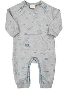 Minymo OnePiece Grå Djur