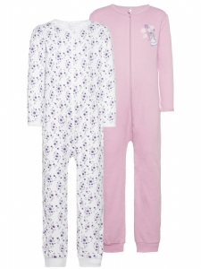 NMFNIGHTSUIT HELPYJAMAS ZIP 2-P BLOMMIG