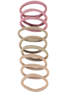NKFACC-RILEY 6P HÅRBAND ROSA/GULD/KORALL