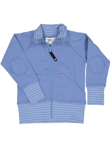 Geggamoja Zipsweater Blå GOTS