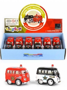 Mini Folkabuss i metall - Volkswagen Little Van Po...