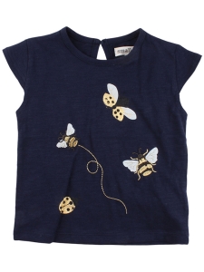 Small Rags T-Shirt Marinblå Nyckelpiga GOTS