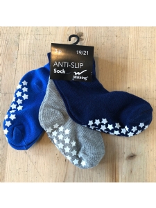 AntihalkStrumpor 3-pack Enfärgade Blå/Grå